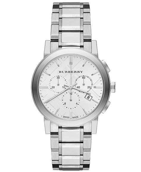 Silber Burberry Uhren für Damen 